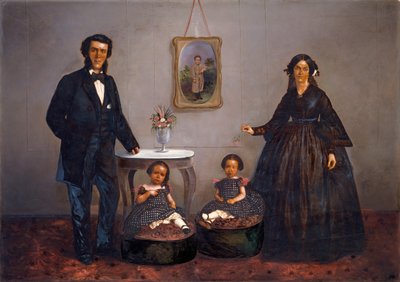 Familieportret, ca. 1855 door W. Penny