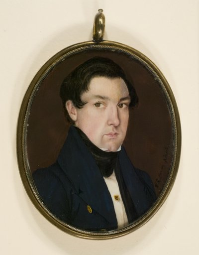 Miniatuurportret van Ebenezer White, ca. 1837 door W. R. Herve