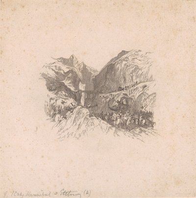Hannibal die de Alpen passeert (vignetten) door W. R. Smith