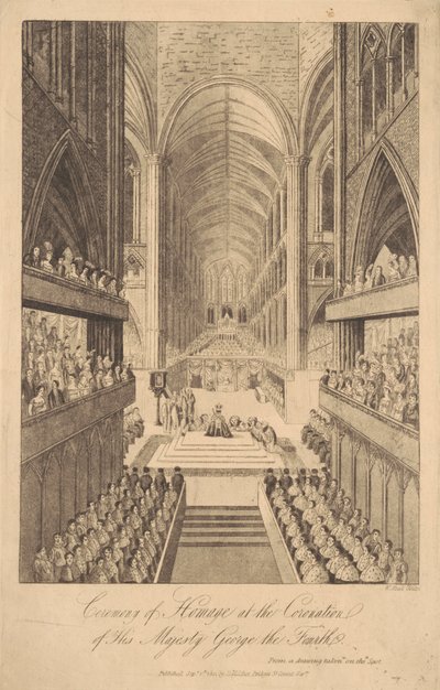 Ceremonie van eerbetoon bij de kroning van Zijne Majesteit George de Vierde door W. Read