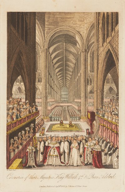 De kroning van koning Willem IV en koningin Adelaide door W. Read
