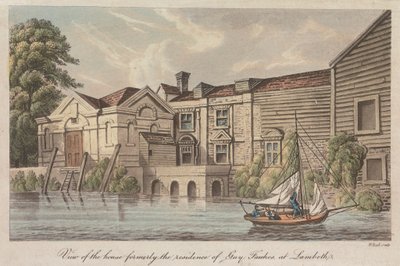 Uitzicht op het Huis dat voorheen de Residentie was van Guy Fawkes in Lambeth door W. Read