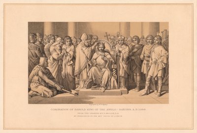 Kroning van Harold Koning van de Angelsaksen, A.D. 1066 door W Ridgway