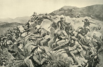Met Generaal French: Nieuw-Zeelanders Redden een Piket van het Yorkshire Regiment, 1900 door W Small
