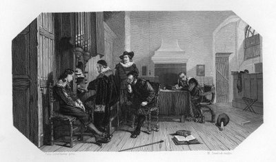 Jan Pieterszoon Sweelinck, Nederlandse componist en organist, c1870 door W. Steelink