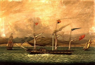 Het stoomschip 