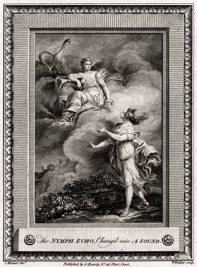 De nimf Echo, veranderd in een geluid, 1774 door W. Walker