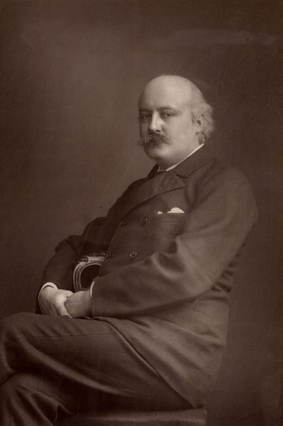 (Charles) Hubert (Hastings) Parry (1848-1918) (woodburytype) door W. and D. (after) Downey