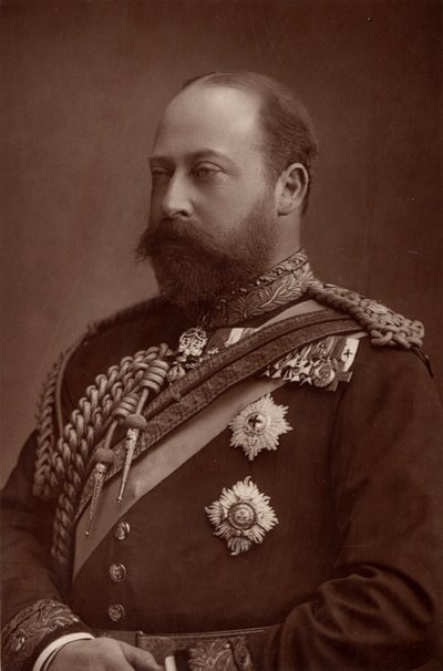 Edward VII (1841-1910) koning van het Verenigd Koninkrijk vanaf 1901, terwijl hij nog Prins van Wales was door W. and D. (after) Downey