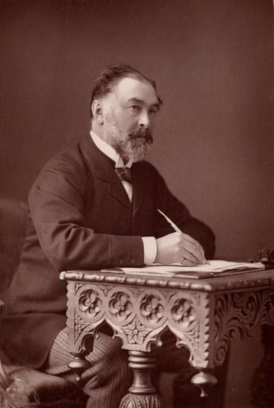 Frederick Harrison (1831-1923) Engels jurist en positivistisch filosoof door W. and D. (after) Downey