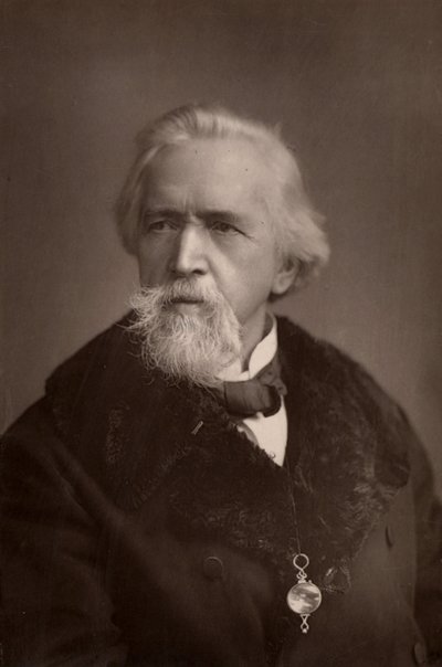 George Jacob Holyoake (1817-1906) Engelse secularist en sociaal hervormer. De laatste persoon in Engeland die gevangen werd gezet voor atheïsme (1842). Actief in de coöperatieve beweging. (woodburytype) door W. and D. (after) Downey
