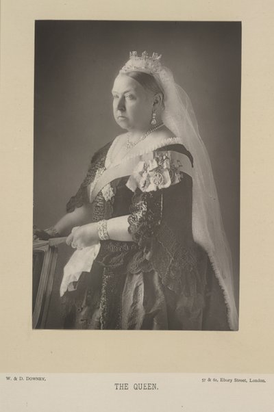 Koningin Victoria. Koningin van het Verenigd Koninkrijk van Groot-Brittannië en Ierland, en (vanaf 1876) Keizerin van India. Portret. door W. and D. Downey