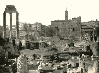Algemeen overzicht van het Forum, Rome, Italië, 1895 door W and S Ltd