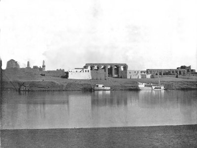 Luxor vanaf de Nijl, Egypte, 1895 door W and S Ltd