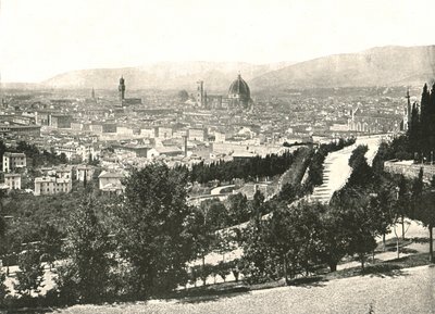 Panorama van de stad Florence, Italië, 1895 door W and S Ltd