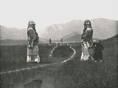 De benadering van de stad, Nankin, China, 1895 door W and S Ltd