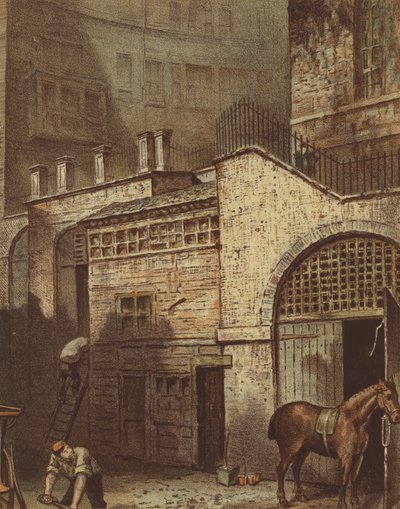 Gebouwen en trappen, onderaan Salisbury Street, Adelphi, Strand door Waldo Sargeant