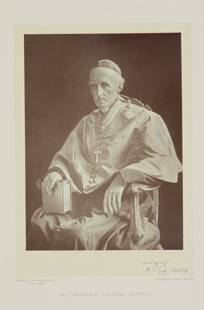 Portret van Kardinaal Henry Edward Manning (1808-92) door Walery Rzewuski