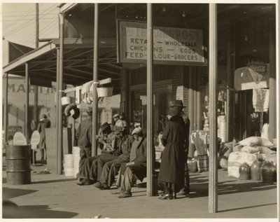 Stoepscène, Selma, Alabama door Walker Evans