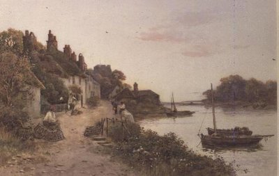 Vismanden in een Cornish dorp door Walker Stuart Lloyd
