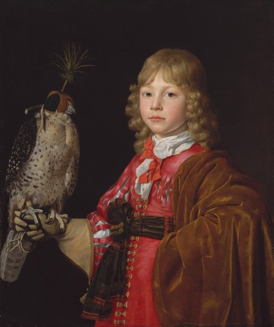 Portret van een Jongen met een Valk door Wallerant Vaillant