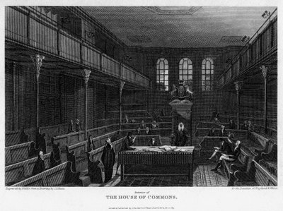 Kamer van het Lagerhuis, Westminster, Londen door Wallis