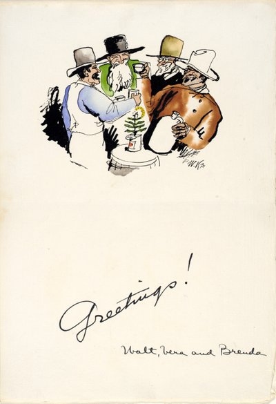 Kerstwensen 1931 door Walt Kuhn
