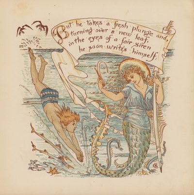 Illustratie voor Pothooks and Perseverance door Walter Crane door Walter (after) Crane