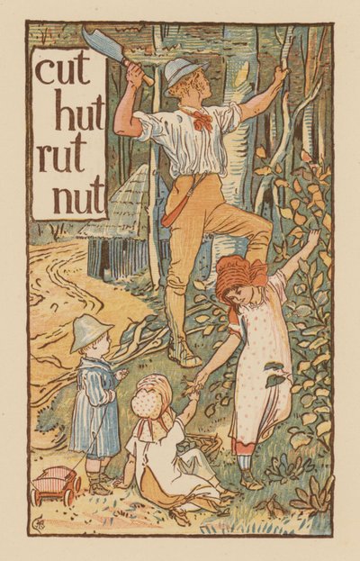 Pagina uit The Golden Primer door Walter (after) Crane