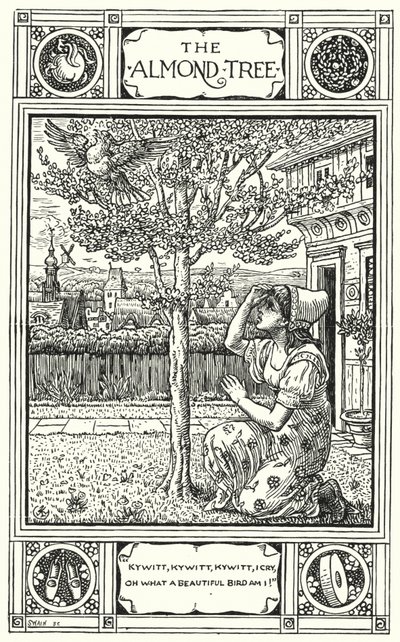 De Amandelboom (gravure) door Walter (after) Crane