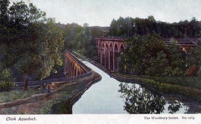 Chirk Aquaduct, Chirk, Wrexham, Wales, 1905 door Walter Bentley Woodbury