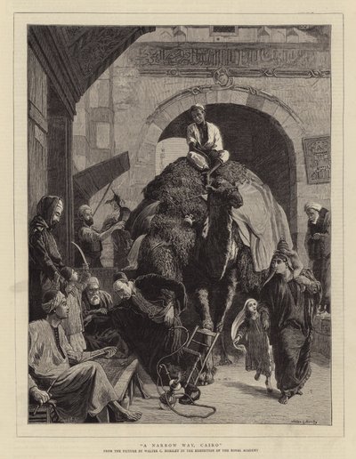 Een smalle weg, Caïro door Walter Charles Horsley