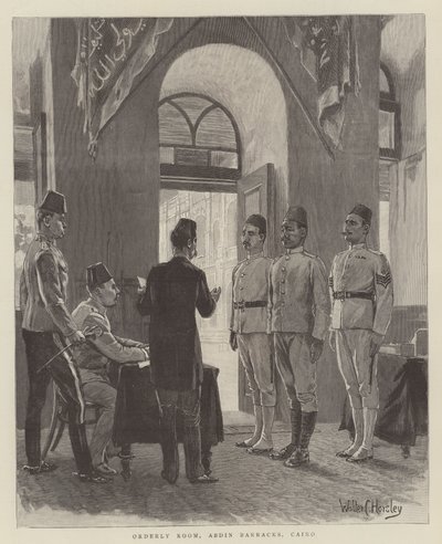 Ordekamer, Abdin Kazerne, Caïro, India door Walter Charles Horsley