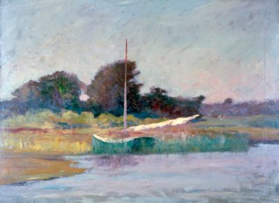 Eenzaam bootje, ca. 1868-1917 door Walter Clark