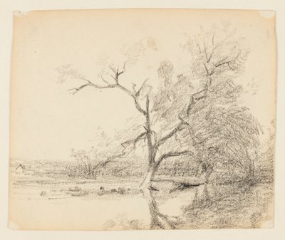 Schets van landschap door Walter Clark