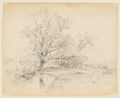 Schets van landschap door Walter Clark