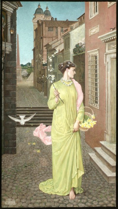 Een voorbode van de lente door Walter Crane