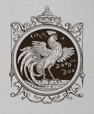 Een kraaiende haan door Walter Crane