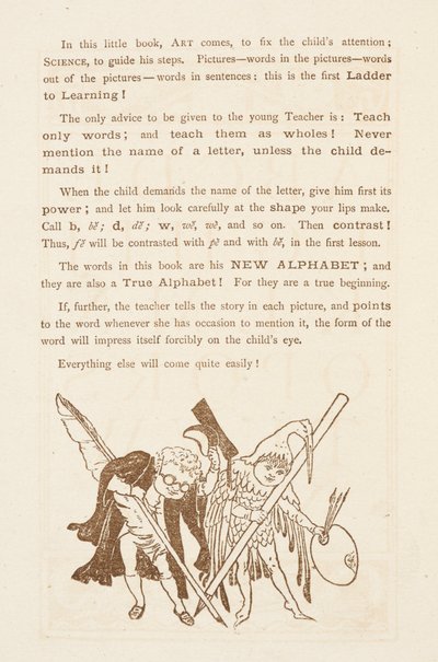 Advies over het onderwijzen van het alfabet. De Gouden Primer. door Walter Crane