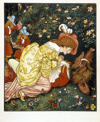 Belle en het Beest door Walter Crane