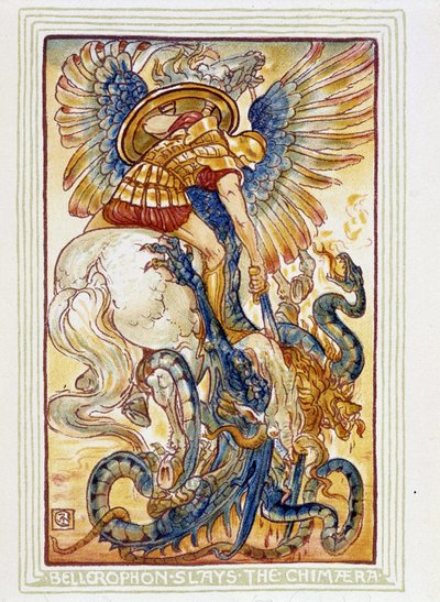 Bellerophon vecht tegen de chimera