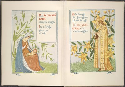 Ster van Bethlehem en Sint-Janskruid door Walter Crane
