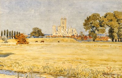 Kathedraal van Canterbury vanuit de Weiden, 1894 door Walter Crane