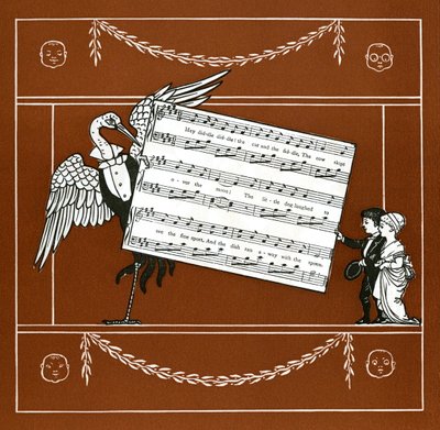 Kat en de viool door Walter Crane