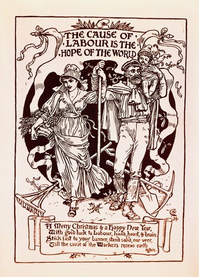 De zaak van arbeid is de hoop van de wereld door Walter Crane