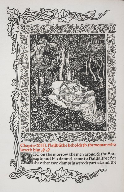 Hoofdstuk XIII. Hallblithe aanschouwt de vrouw die van hem houdt. door Walter Crane