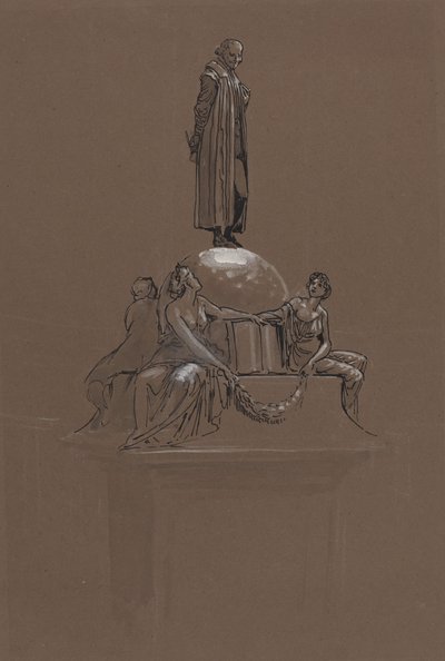 Ontwerp voor een Shakespeare-monument door Walter Crane