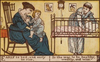 Vroeg naar bed en vroeg op door Walter Crane
