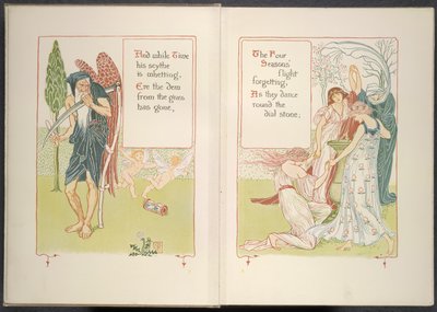 Vader Tijd en de vier seizoenen door Walter Crane