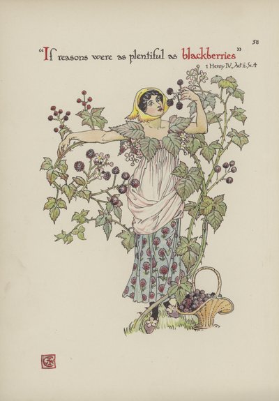 Bloemen uit Shakespeares Tuin door Walter Crane